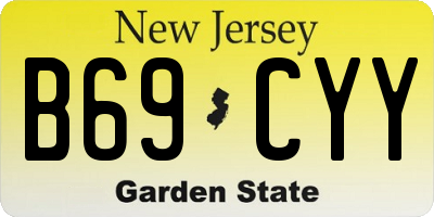 NJ license plate B69CYY