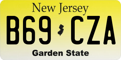 NJ license plate B69CZA