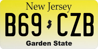 NJ license plate B69CZB
