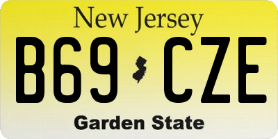 NJ license plate B69CZE