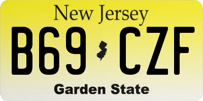 NJ license plate B69CZF