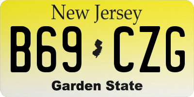 NJ license plate B69CZG