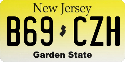 NJ license plate B69CZH