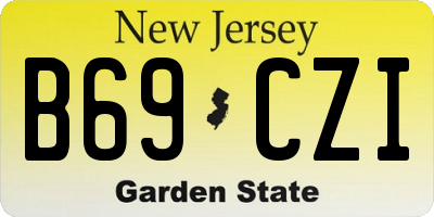 NJ license plate B69CZI