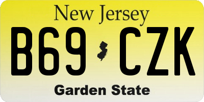 NJ license plate B69CZK