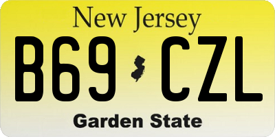 NJ license plate B69CZL