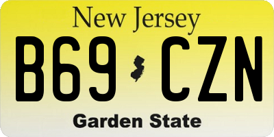 NJ license plate B69CZN