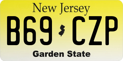 NJ license plate B69CZP
