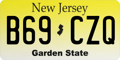 NJ license plate B69CZQ