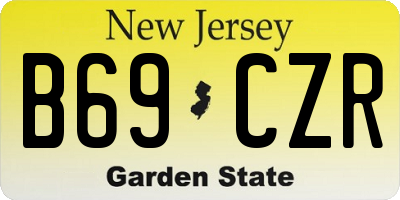 NJ license plate B69CZR