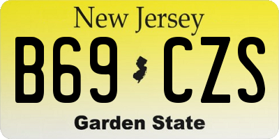 NJ license plate B69CZS