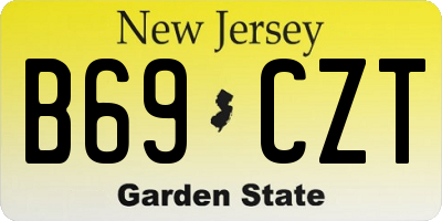 NJ license plate B69CZT