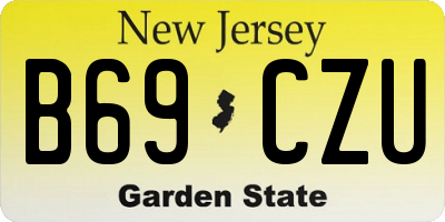 NJ license plate B69CZU
