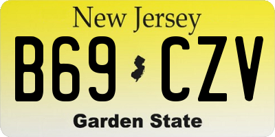 NJ license plate B69CZV