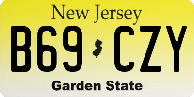NJ license plate B69CZY