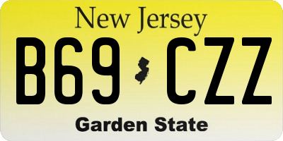 NJ license plate B69CZZ