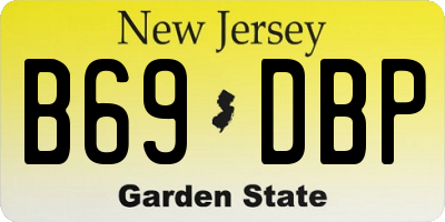 NJ license plate B69DBP