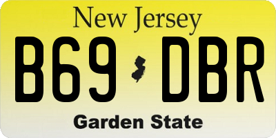 NJ license plate B69DBR
