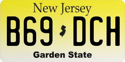 NJ license plate B69DCH