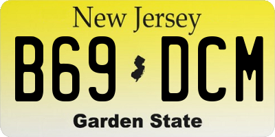 NJ license plate B69DCM