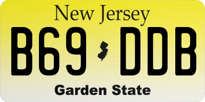 NJ license plate B69DDB