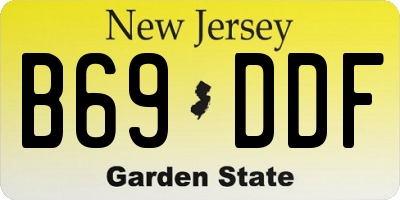 NJ license plate B69DDF