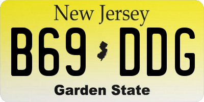 NJ license plate B69DDG