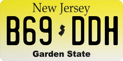 NJ license plate B69DDH