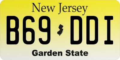NJ license plate B69DDI