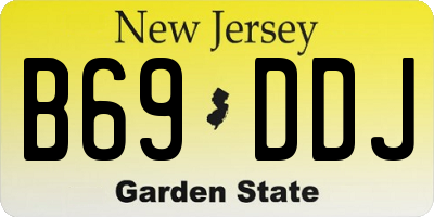 NJ license plate B69DDJ