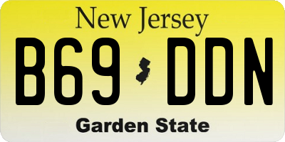 NJ license plate B69DDN