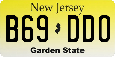 NJ license plate B69DDO