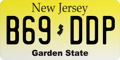 NJ license plate B69DDP