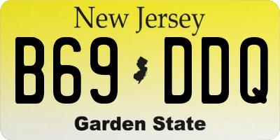 NJ license plate B69DDQ