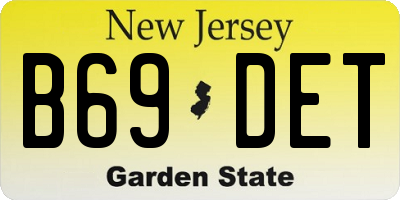 NJ license plate B69DET