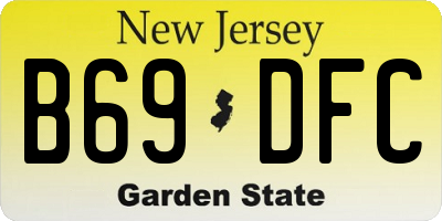 NJ license plate B69DFC