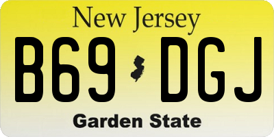 NJ license plate B69DGJ