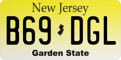 NJ license plate B69DGL
