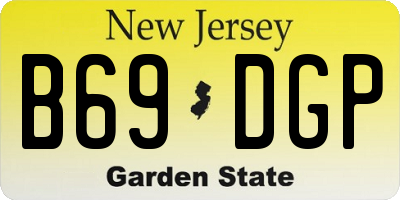 NJ license plate B69DGP