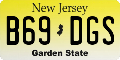 NJ license plate B69DGS