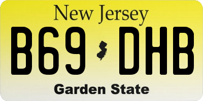 NJ license plate B69DHB