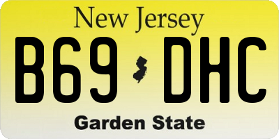 NJ license plate B69DHC