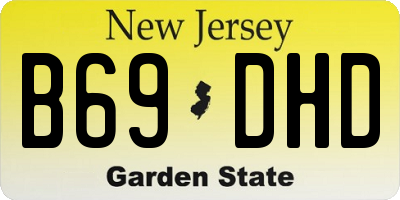 NJ license plate B69DHD