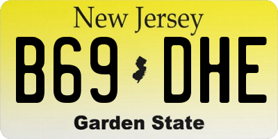 NJ license plate B69DHE
