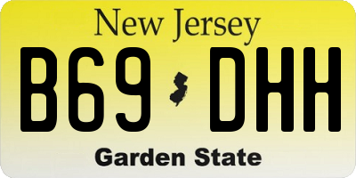 NJ license plate B69DHH