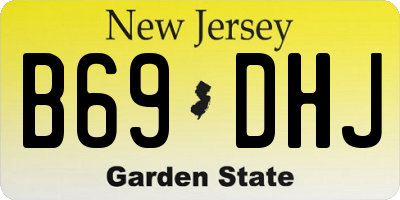 NJ license plate B69DHJ