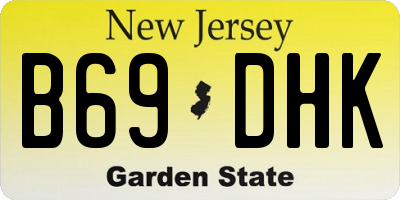 NJ license plate B69DHK