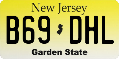 NJ license plate B69DHL