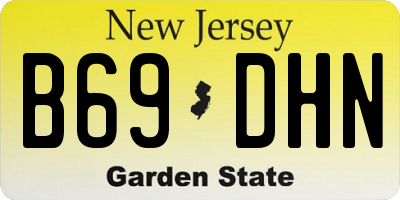 NJ license plate B69DHN