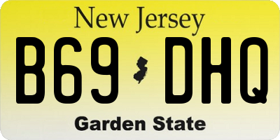 NJ license plate B69DHQ
